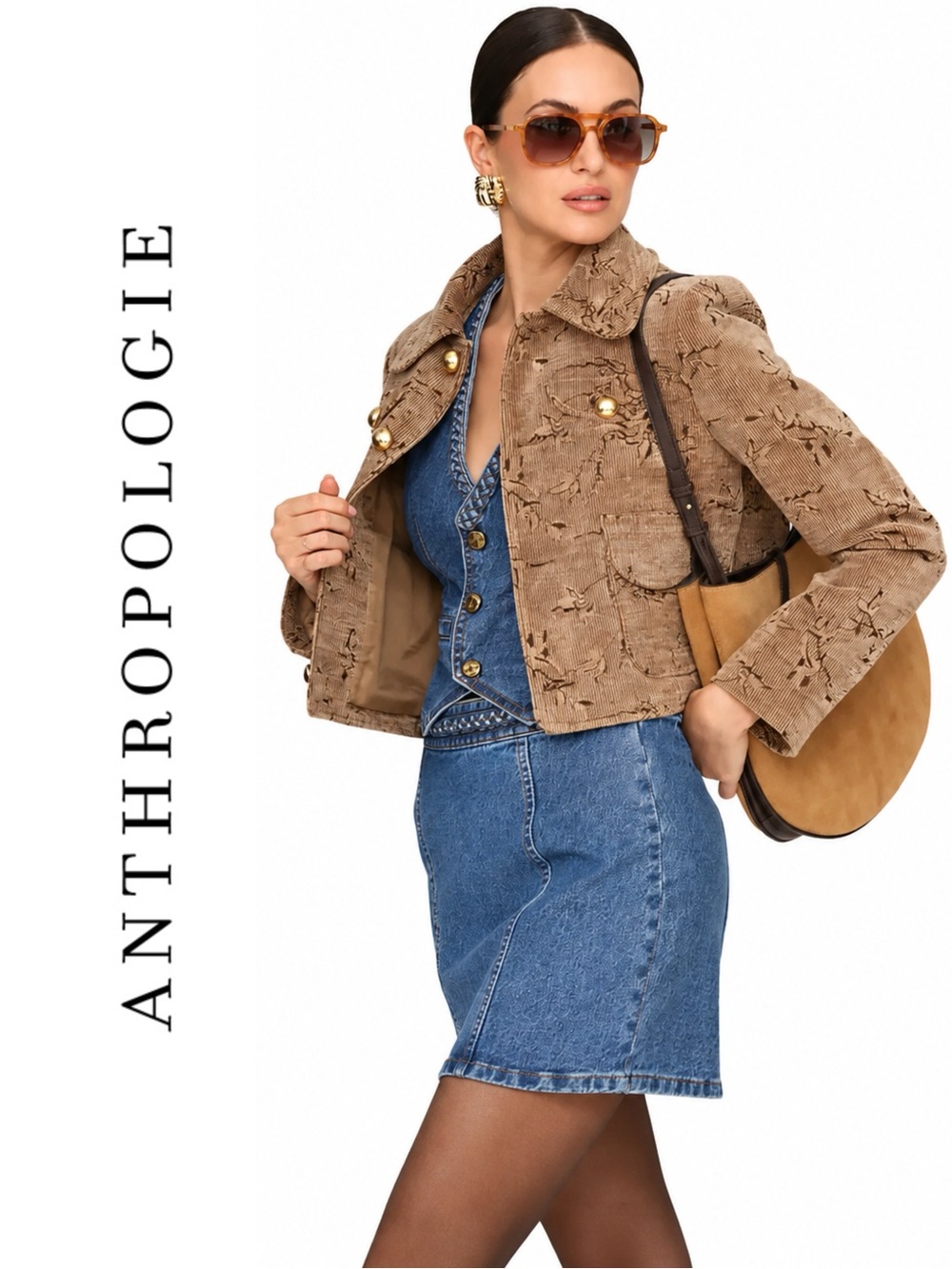 Anthropologie Avec Les Filles Crop Corduroy Jacket